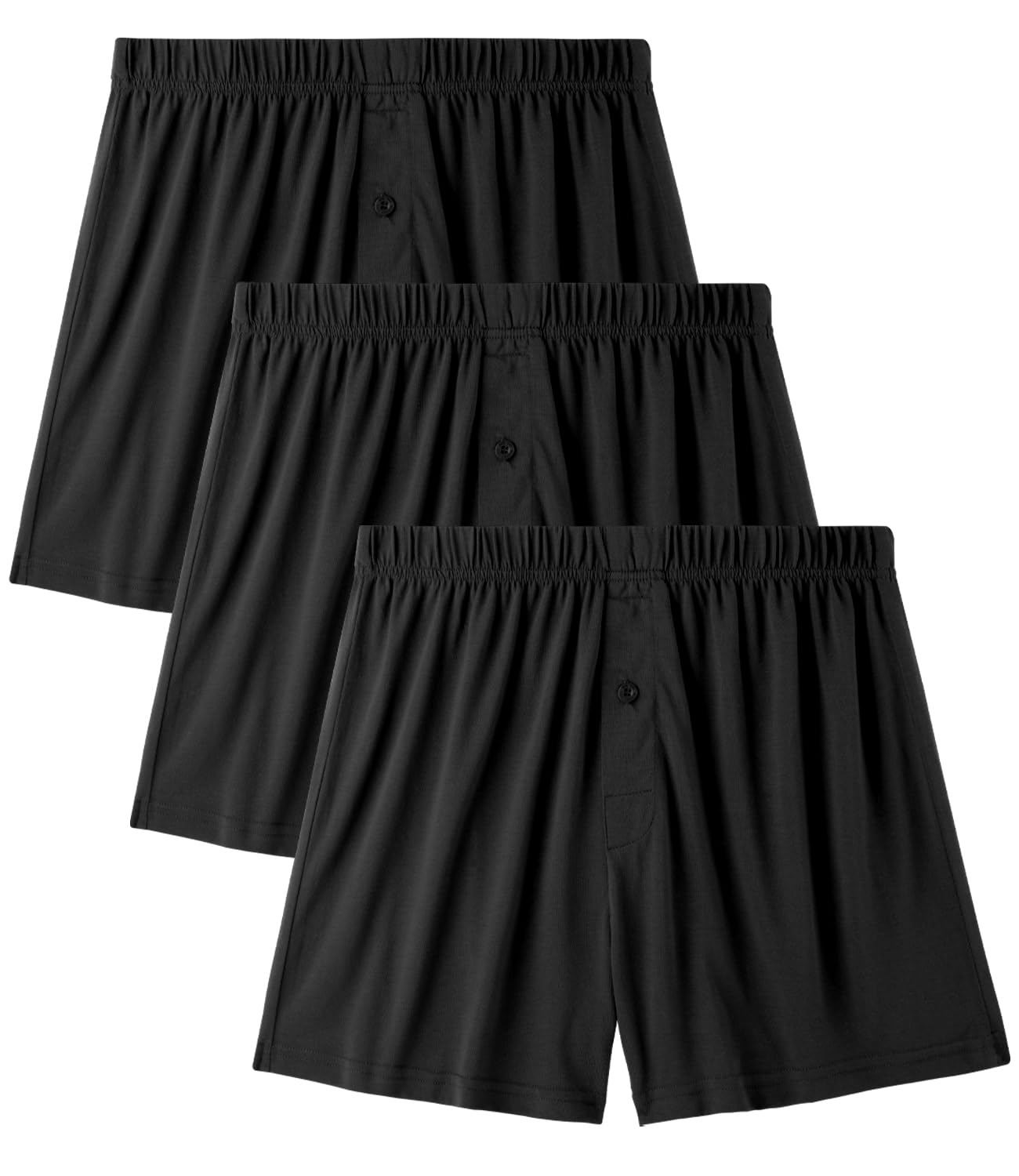 BAMBOO COOL Mens Boxers Durable Comfortable Boxer Shorts for Men Loose Ultra-Soft Men's Underwear (3 or 5 Pack)