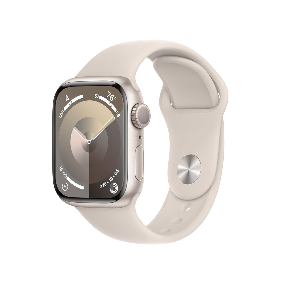 Apple Watch Series 9 [GPS 45mm] Midnight Aluminum Case with Midnight Sport Band M/L (Renewed)