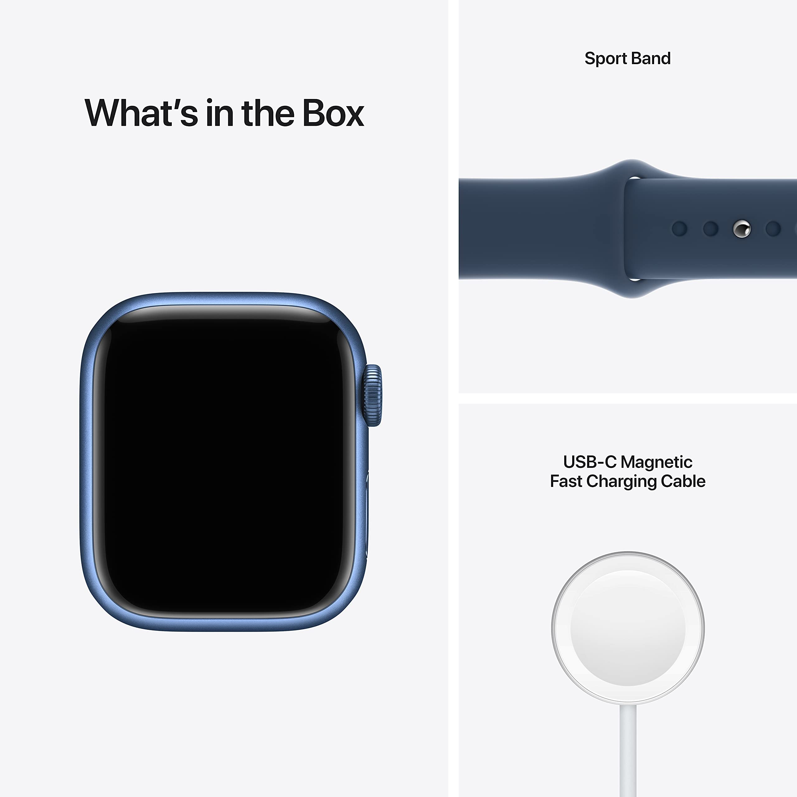 Apple Watch Series 7 (GPS, 41mm) Starlight Aluminum Case with Starlight Sport Band, Regular (Renewed)