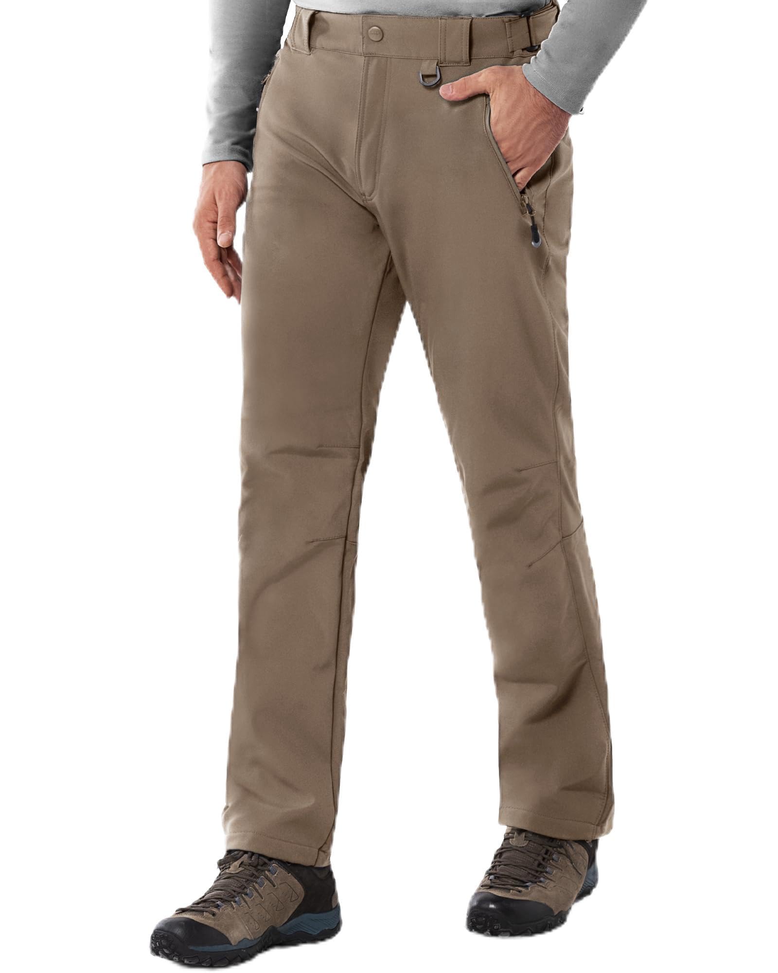 33,000ft Men's Winter Snow Ski Fleece Lined Pants Warm Waterproof Softshell Insulated for Snowboard Outdoor Work Hiking