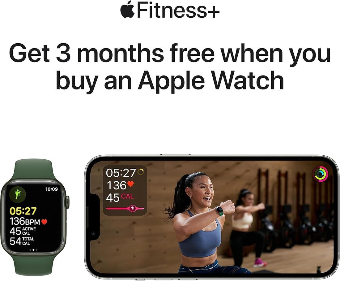 Apple Watch Series 7 (GPS, 41mm) Starlight Aluminum Case with Starlight Sport Band, Regular (Renewed)