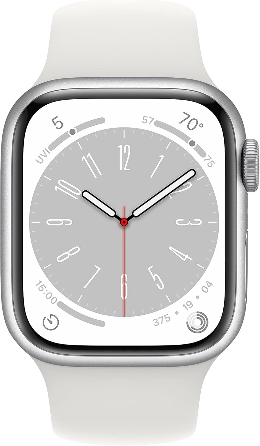 Apple Watch Series 8 [GPS, 45mm] - Midnight Aluminum Case with Midnight Sport Band, M/L (Renewed)