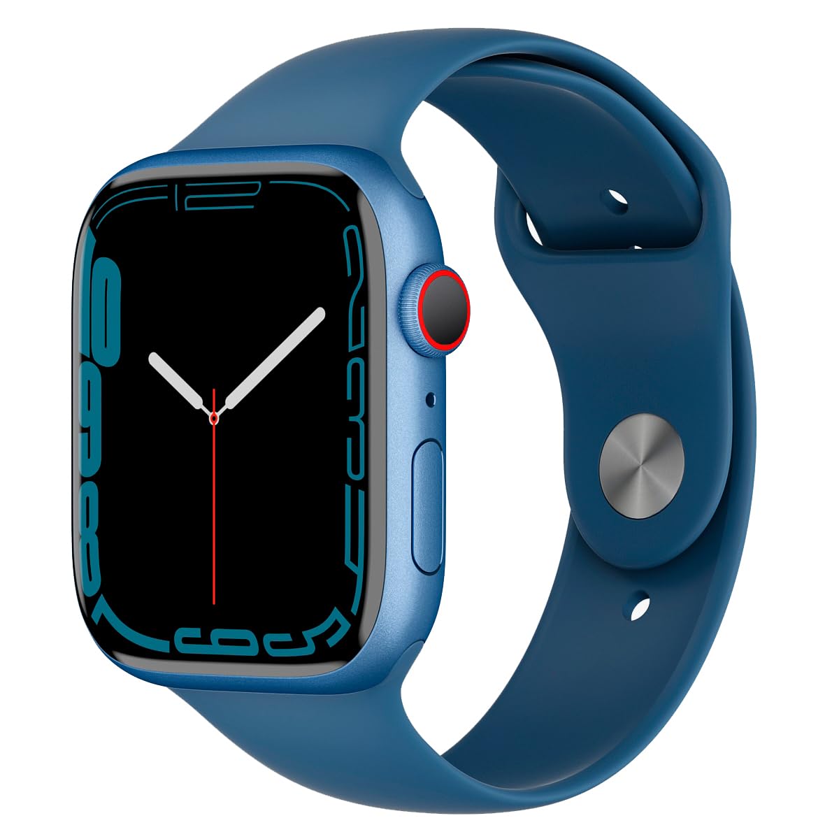 Apple Watch Series 7 (GPS, 41mm) Starlight Aluminum Case with Starlight Sport Band, Regular (Renewed)