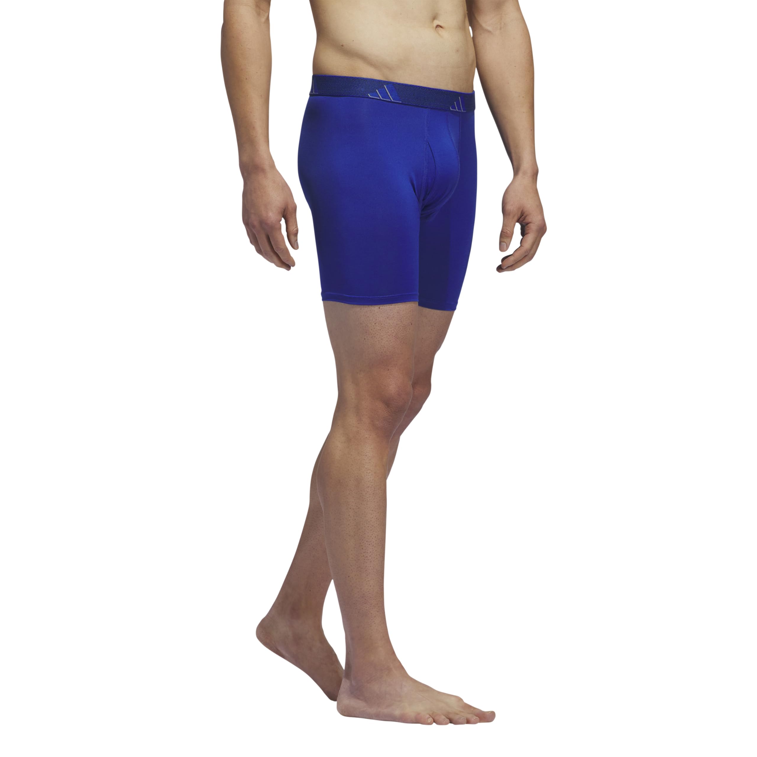 adidas Men's Microfiber Boxer Briefs (3-pack) performance Stretch Moisture-wicking Underwear