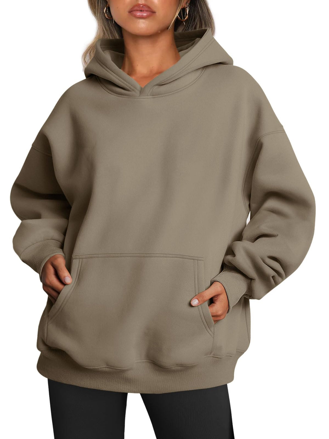 Trendy Queen Women Oversized Hoodies Fall Outfits | Gentle Skin Feel, Aesthetic Drop Shoulder, Large Kangaroo Pocket, Seamless Daily Outfit Match