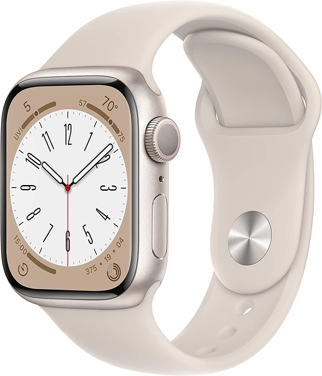 Apple Watch Series 8 [GPS, 45mm] - Midnight Aluminum Case with Midnight Sport Band, M/L (Renewed)