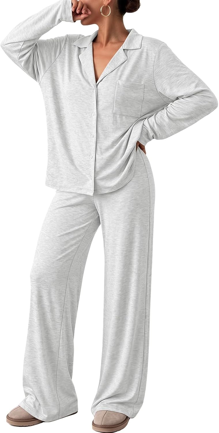 Trendy Queen Women Pajamas Set Sleepwear Fall 2 Piece Soft Lounge Pjs