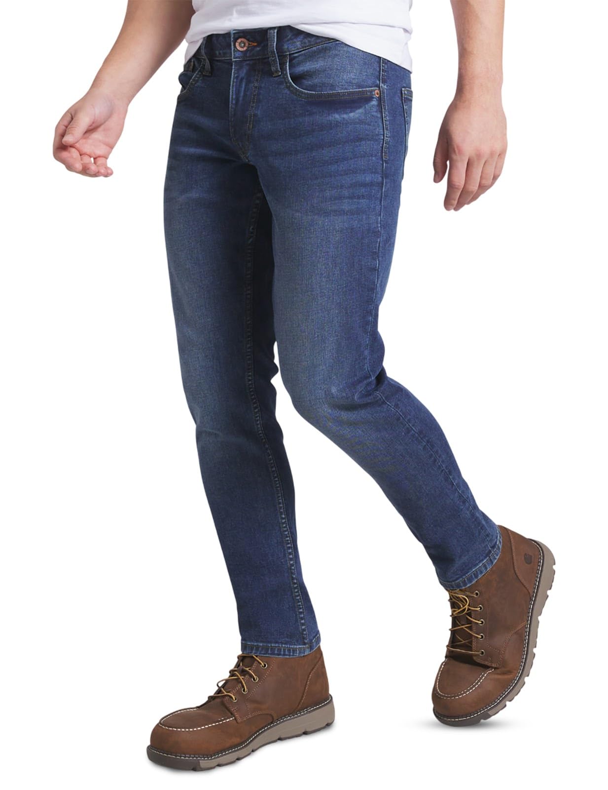 Weatherproof Vintage Mens Jeans Slim Fit - Super-Soft Stretch Denim Pants | Men's Straight Leg Jean with All-Way Stretch