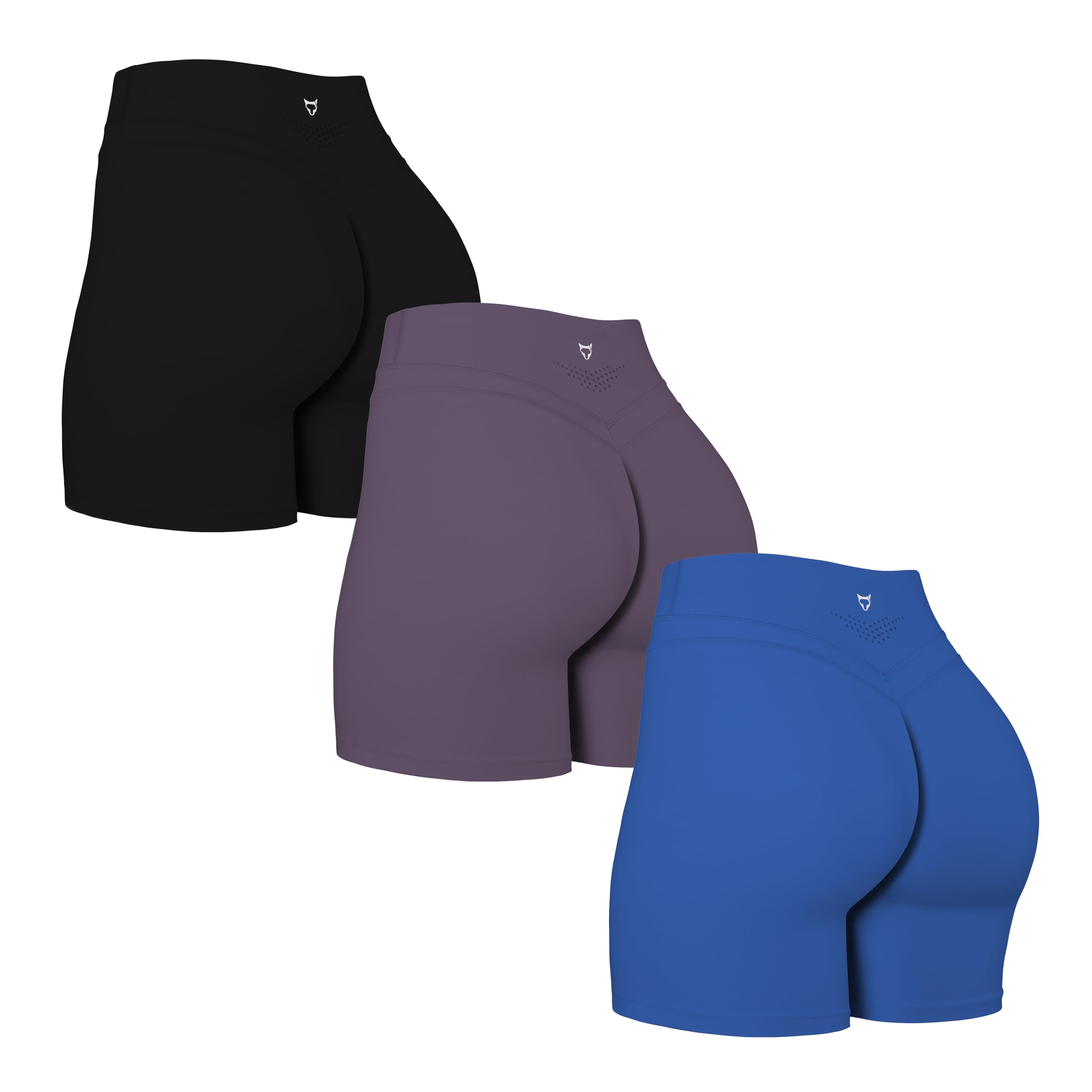 TomTiger Yoga Shorts for Women Tummy Control High Waist Biker Shorts Exercise Workout Curve Lifting Tights Short Pants