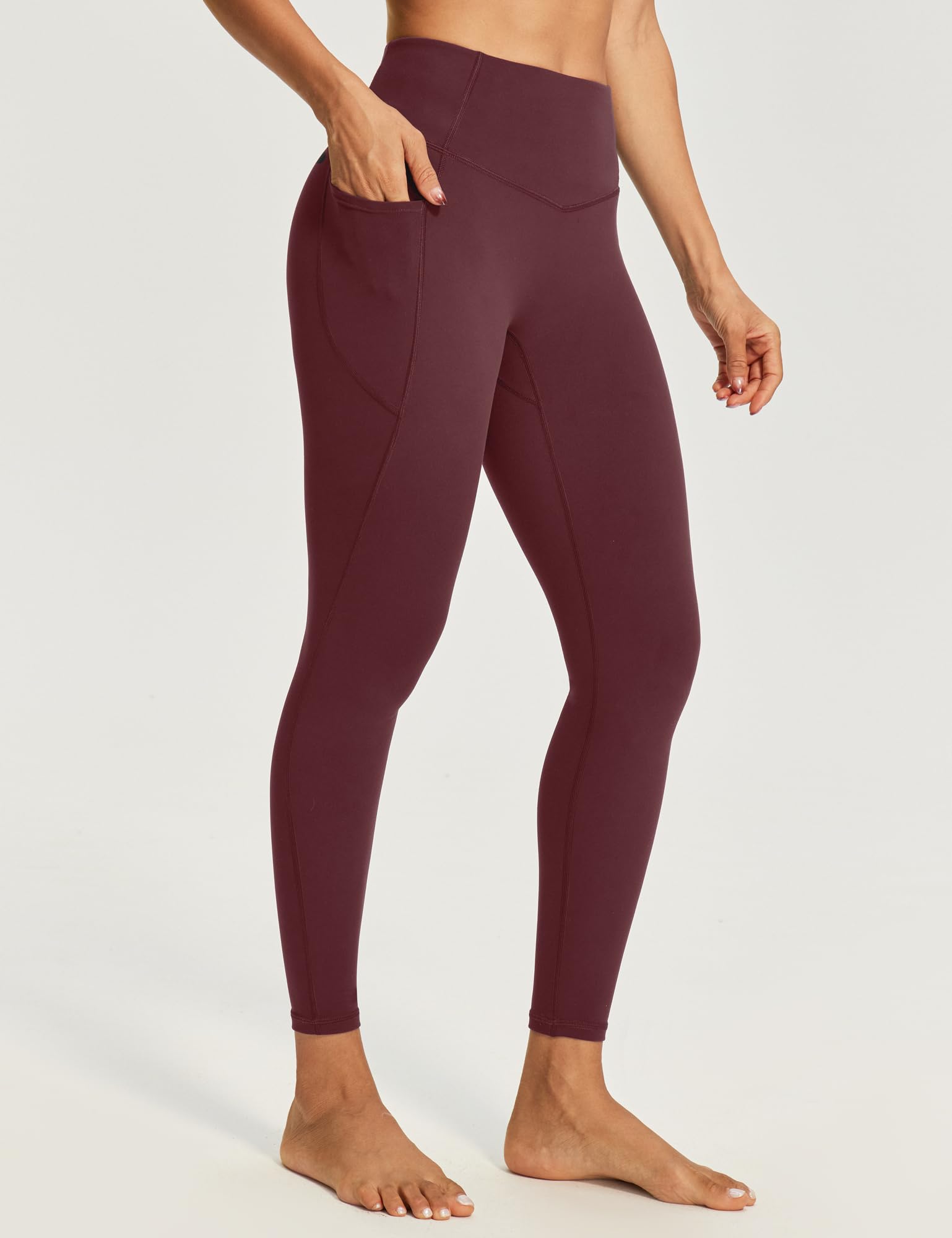 Heathyoga Scrunch Butt Lifting Leggings with Pockets for Women Yoga Pants | 2 Side Pockets, 25 Inches, Buttery Soft Fabric, Non See-through, No Front Seam, Mid Compression, Pilates Outfits, Workout