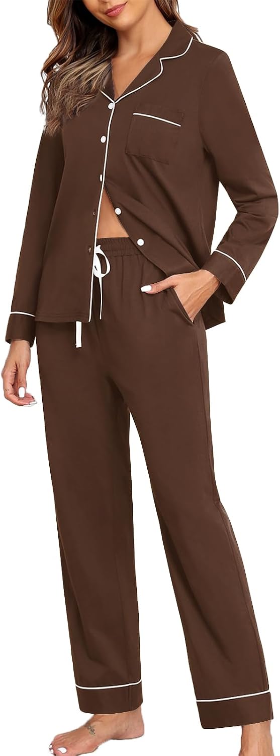Veseacky Womens Pajamas Sets Lounge Sets for Women with Pockets for Home and Pajama Parties Suitable for all Seasons