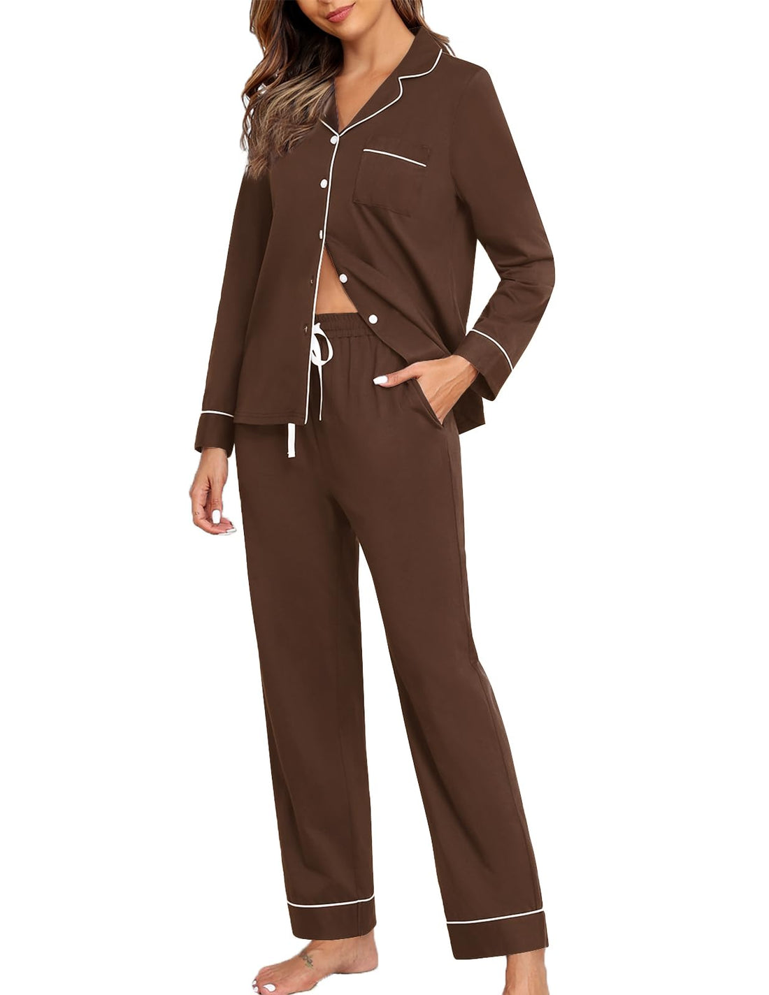 Veseacky Womens Pajamas Sets Lounge Sets for Women with Pockets for Home and Pajama Parties Suitable for all Seasons