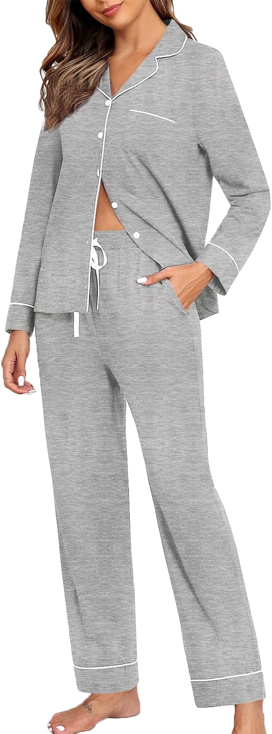 Veseacky Womens Pajamas Sets Lounge Sets for Women with Pockets for Home and Pajama Parties Suitable for all Seasons