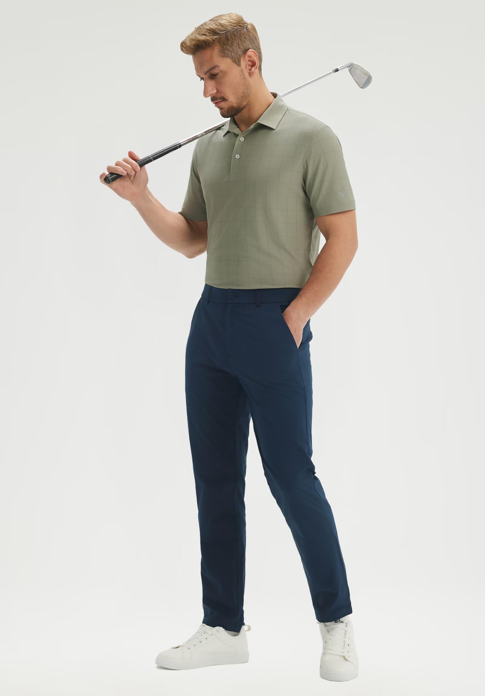 M MAELREG Men's Golf Shirts Short Sleeve Lightweight Performance Moisture Wicking Dry Fit Casual UPF 30+ Polo Shirts for Men