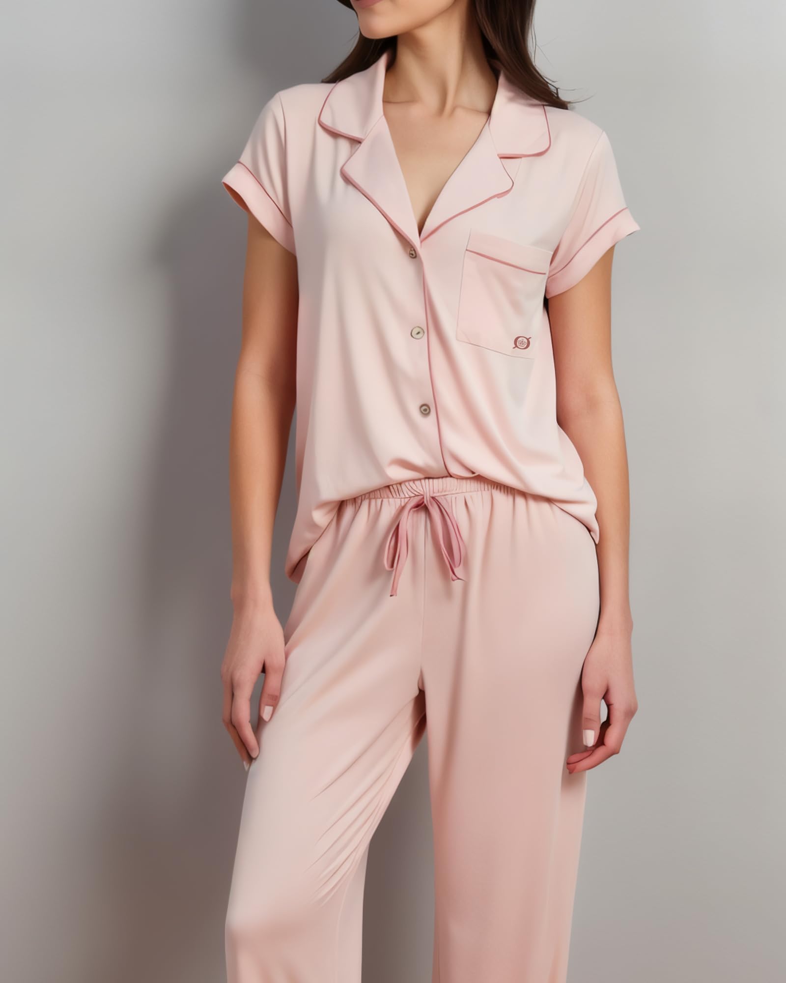 BORN Pajamas for Women Set Button Down