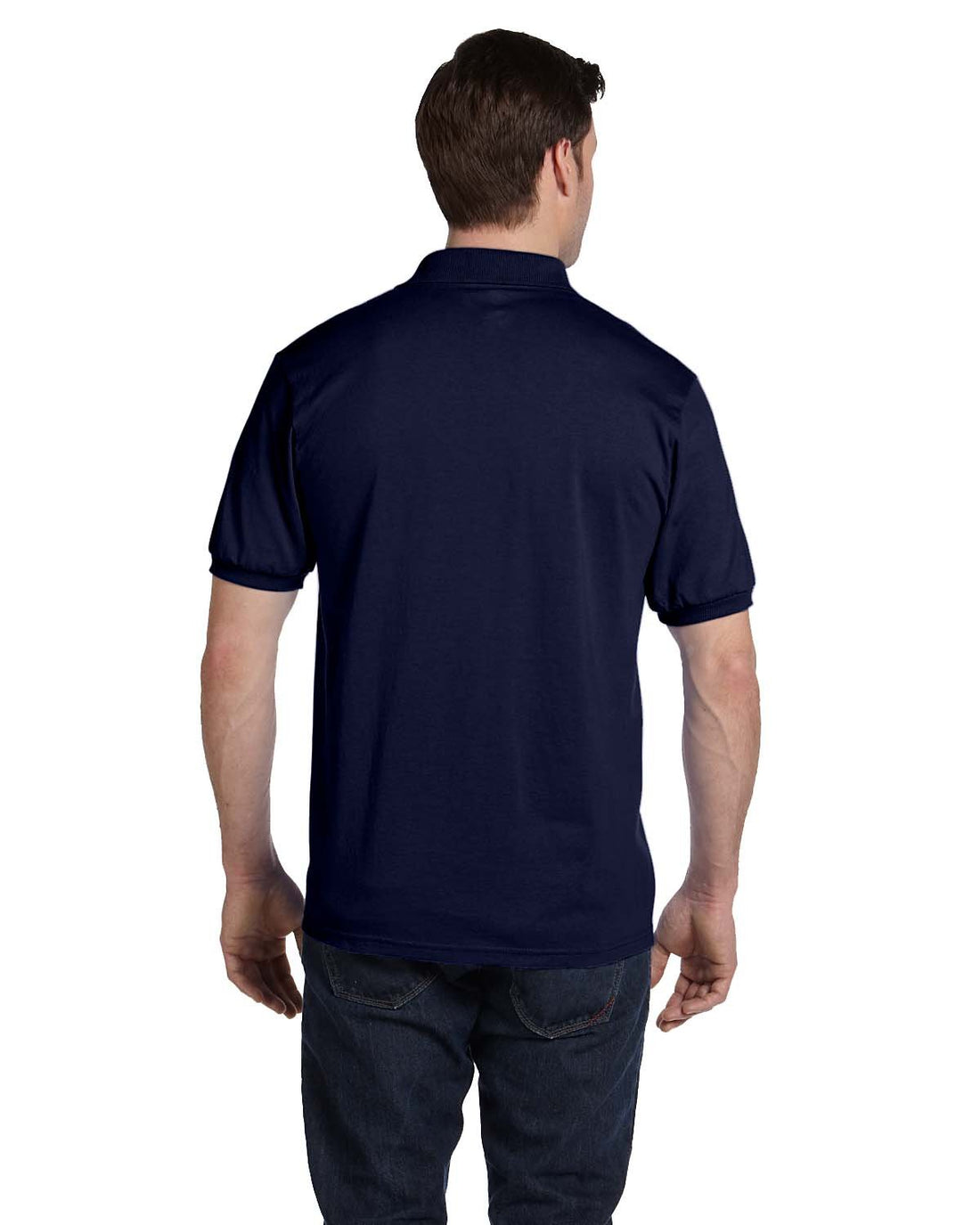 Hanes Mens EcoSmart Jersey Polo Shirt, Short-Sleeve Shirts for Men, T-Shirt, 2-Pack