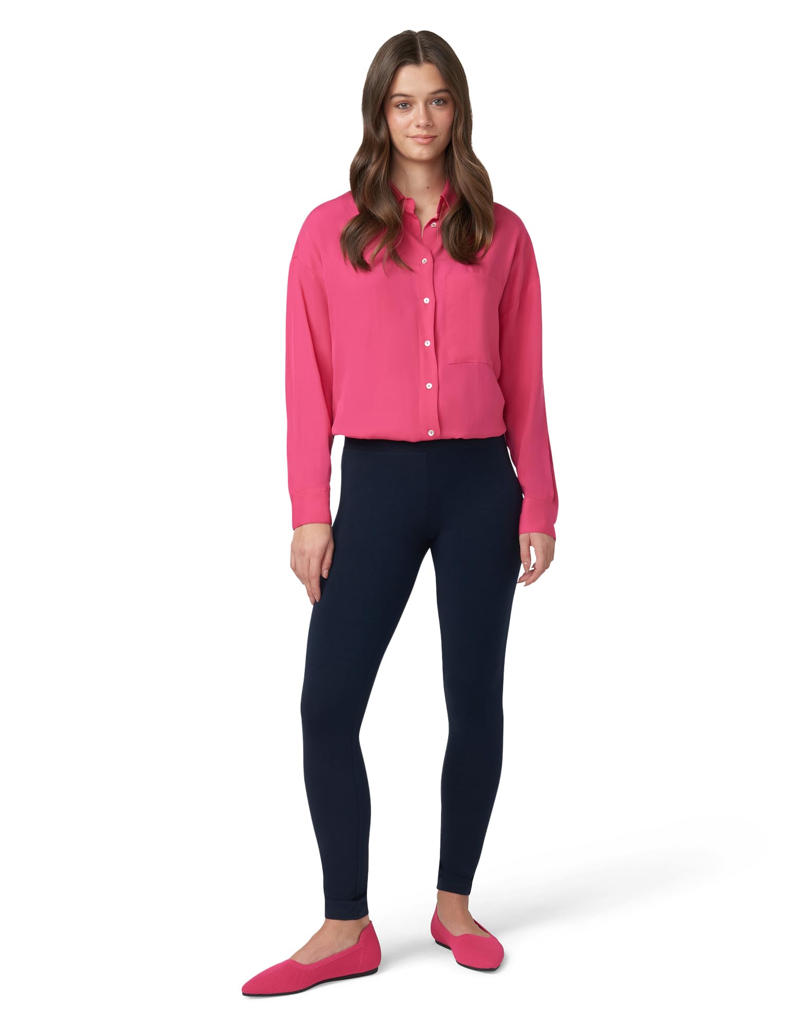 HUE Women’s Cotton Ultra Legging with Wide Waistband, Available in Capri and Legging Length
