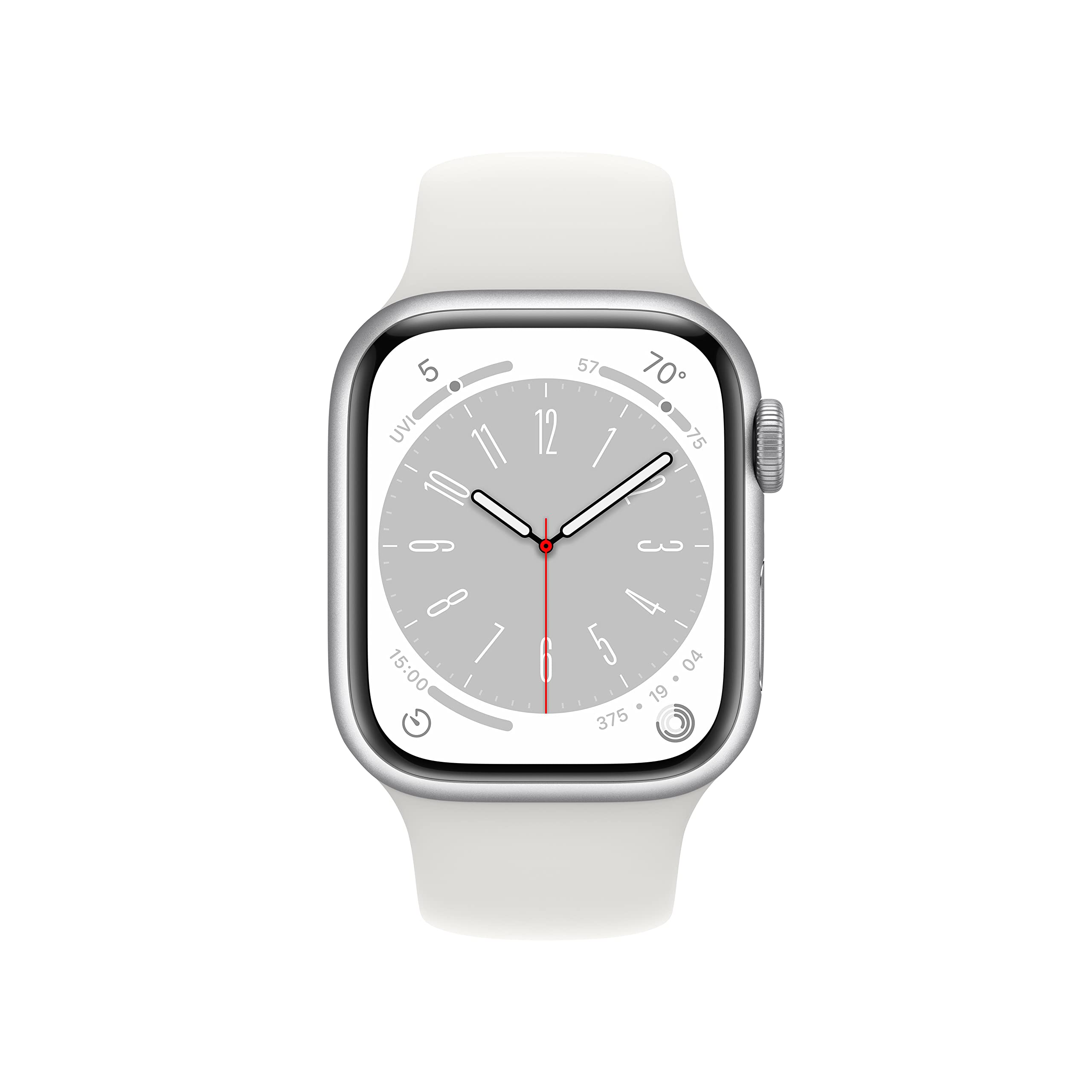 Apple Watch Series 8 [GPS, 45mm] - Midnight Aluminum Case with Midnight Sport Band, M/L (Renewed)