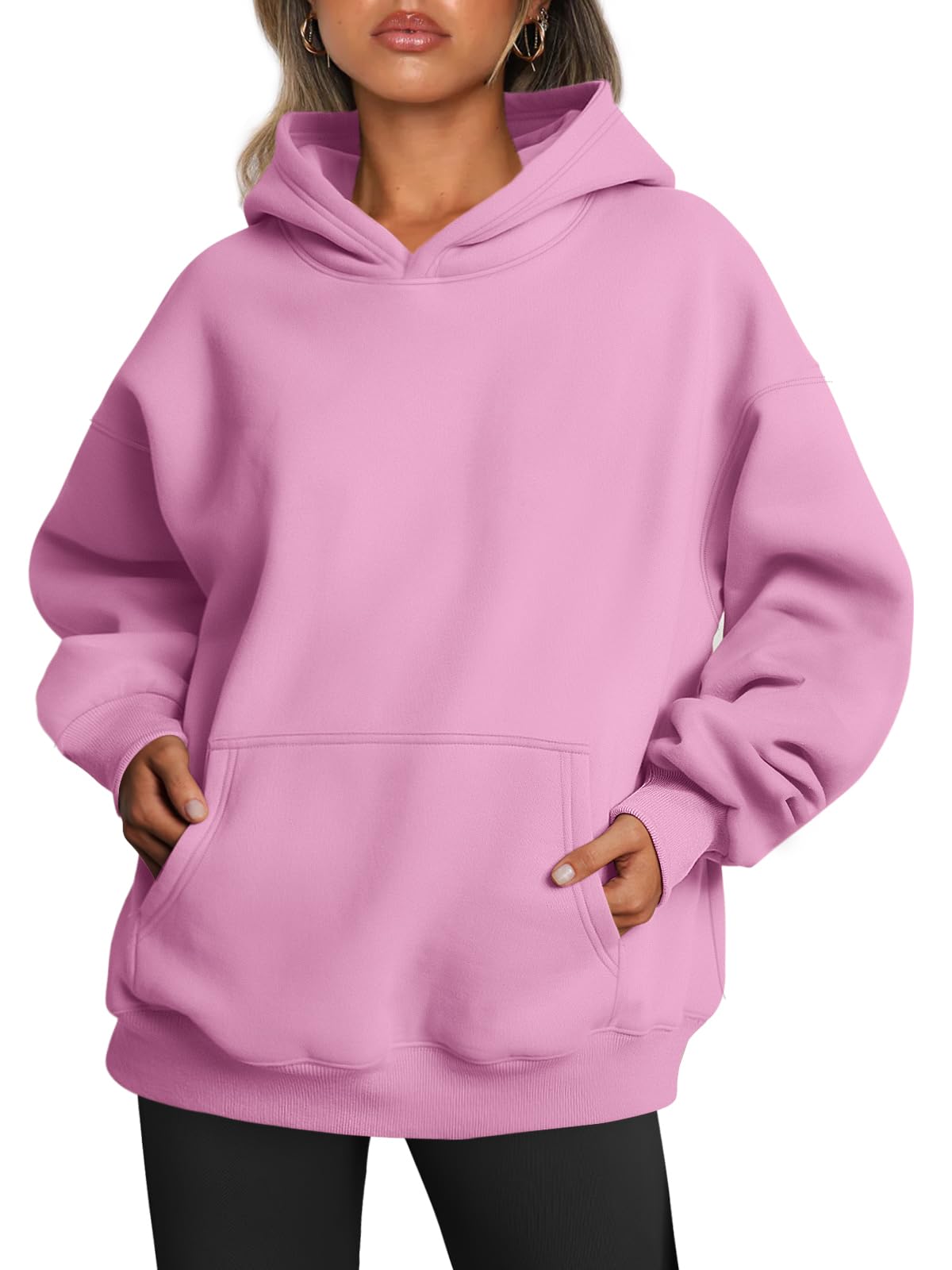 Trendy Queen Women Oversized Hoodies Fall Outfits | Gentle Skin Feel, Aesthetic Drop Shoulder, Large Kangaroo Pocket, Seamless Daily Outfit Match