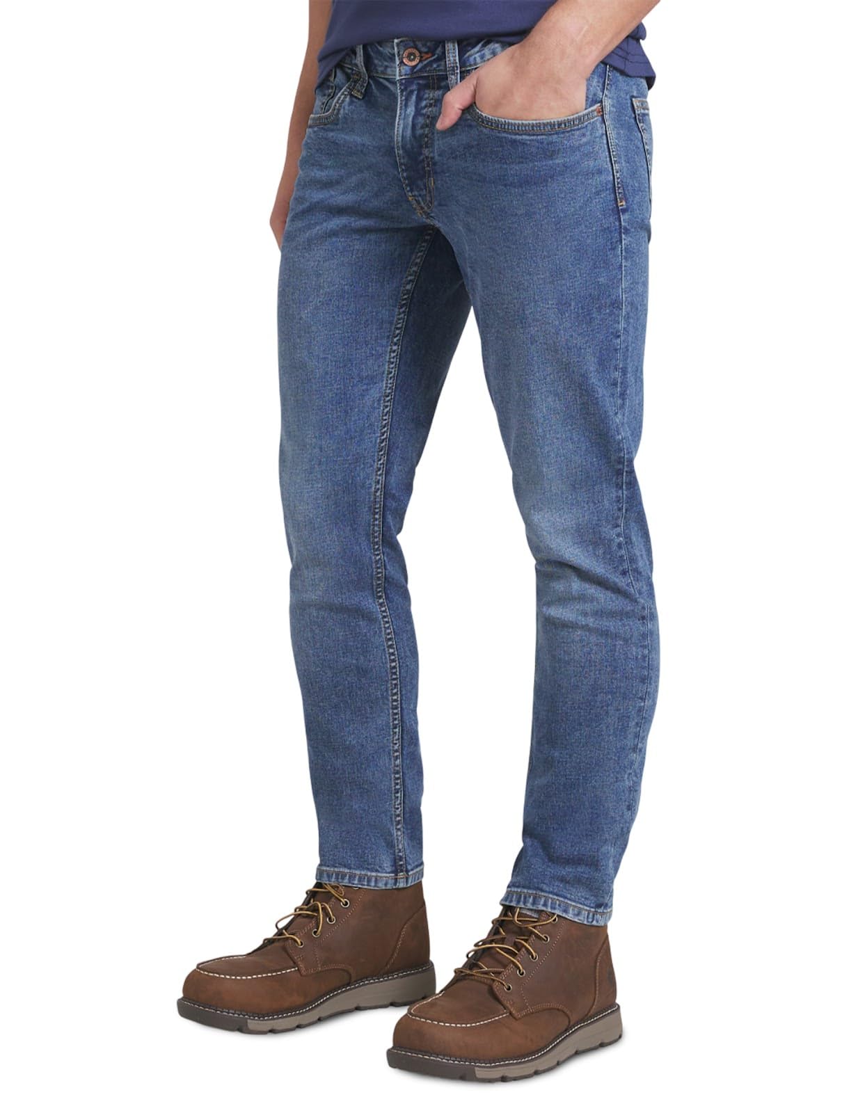 Weatherproof Vintage Mens Jeans Slim Fit - Super-Soft Stretch Denim Pants | Men's Straight Leg Jean with All-Way Stretch