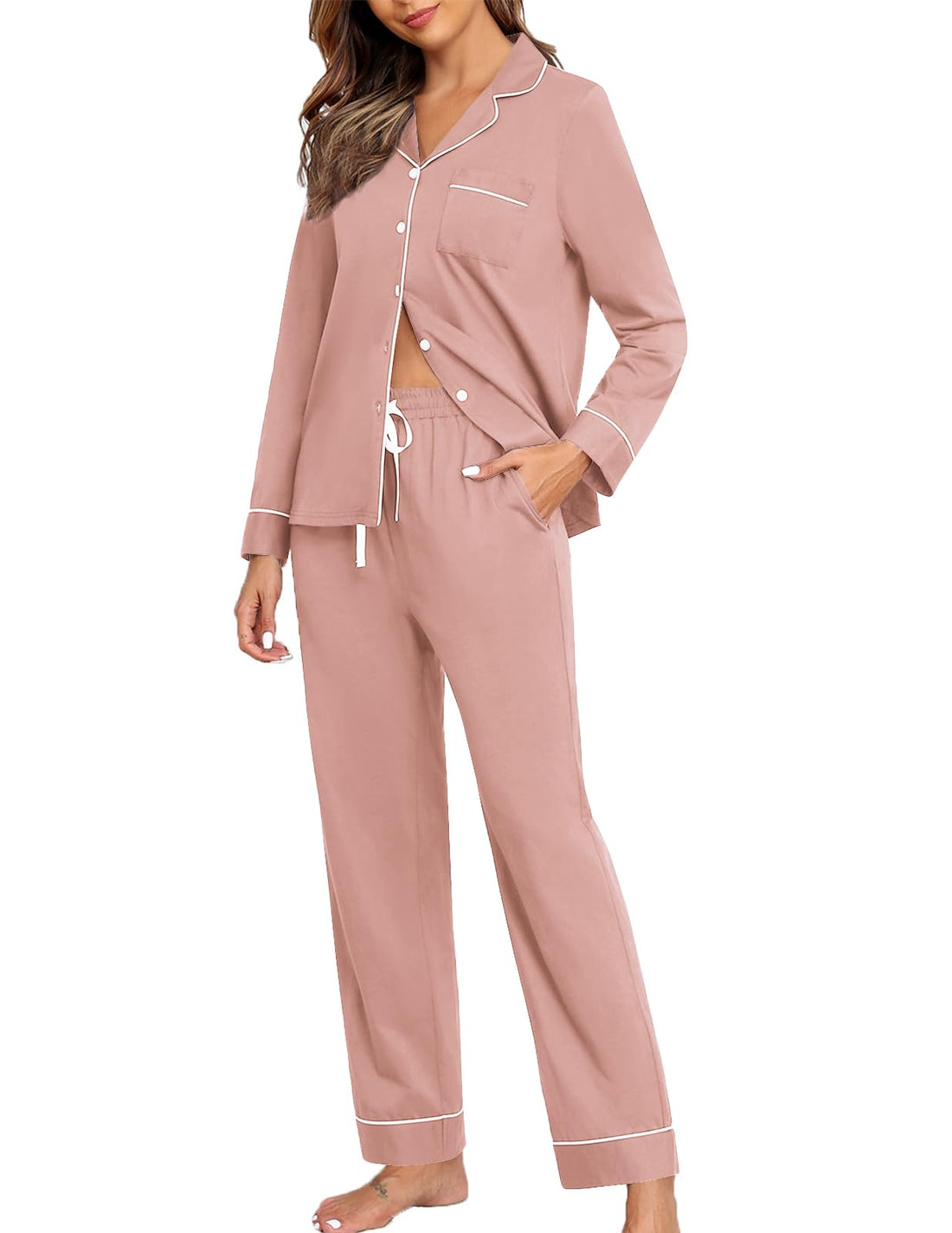 Veseacky Womens Pajamas Sets Lounge Sets for Women with Pockets for Home and Pajama Parties Suitable for all Seasons