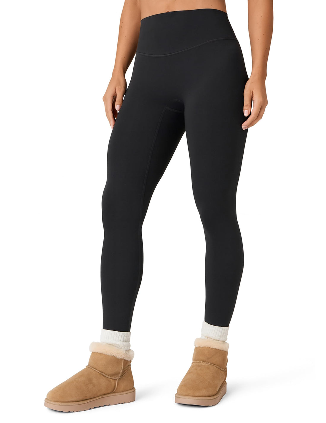 Unthewe Naked-Feel No Front Seam Leggings for Women - High Waisted Buttery Soft Workout Yoga Pants 25"