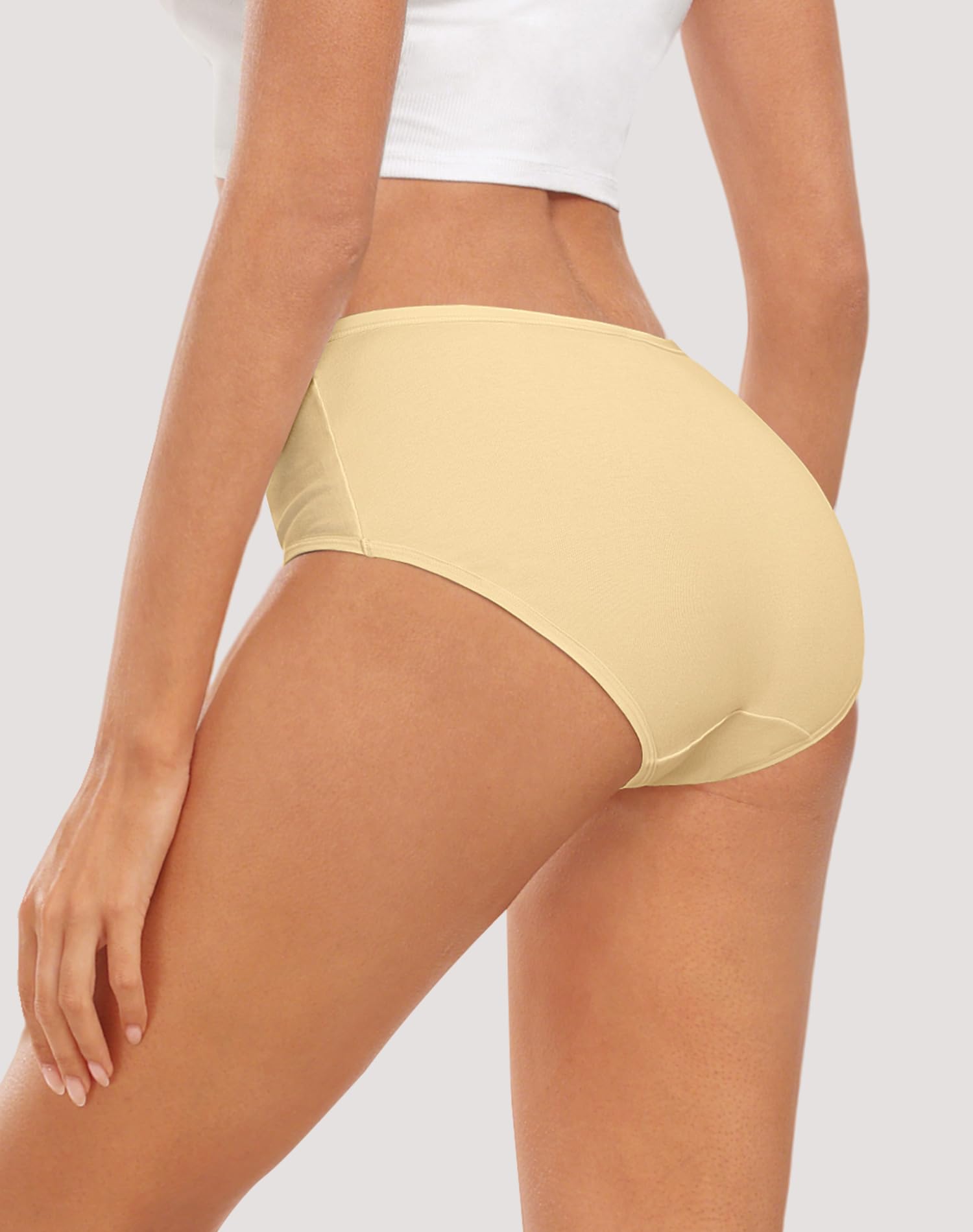 coskefy Womens Underwear Cotton Hipster Panties,Low Rise Breathable,6 Pack