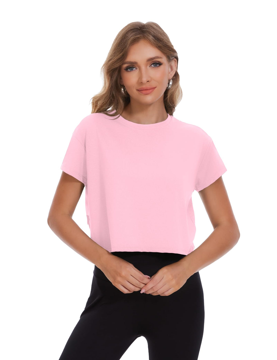 Dalavch 4/6 Pack Women's Crop Top Short Sleeve Athletic Workout Loose Fit | Sports, Exercise, Yoga, Running, Hiking, Gym, Boxy, Baggy, Casual, Tees, Activewear, Cropped, T-Shirts