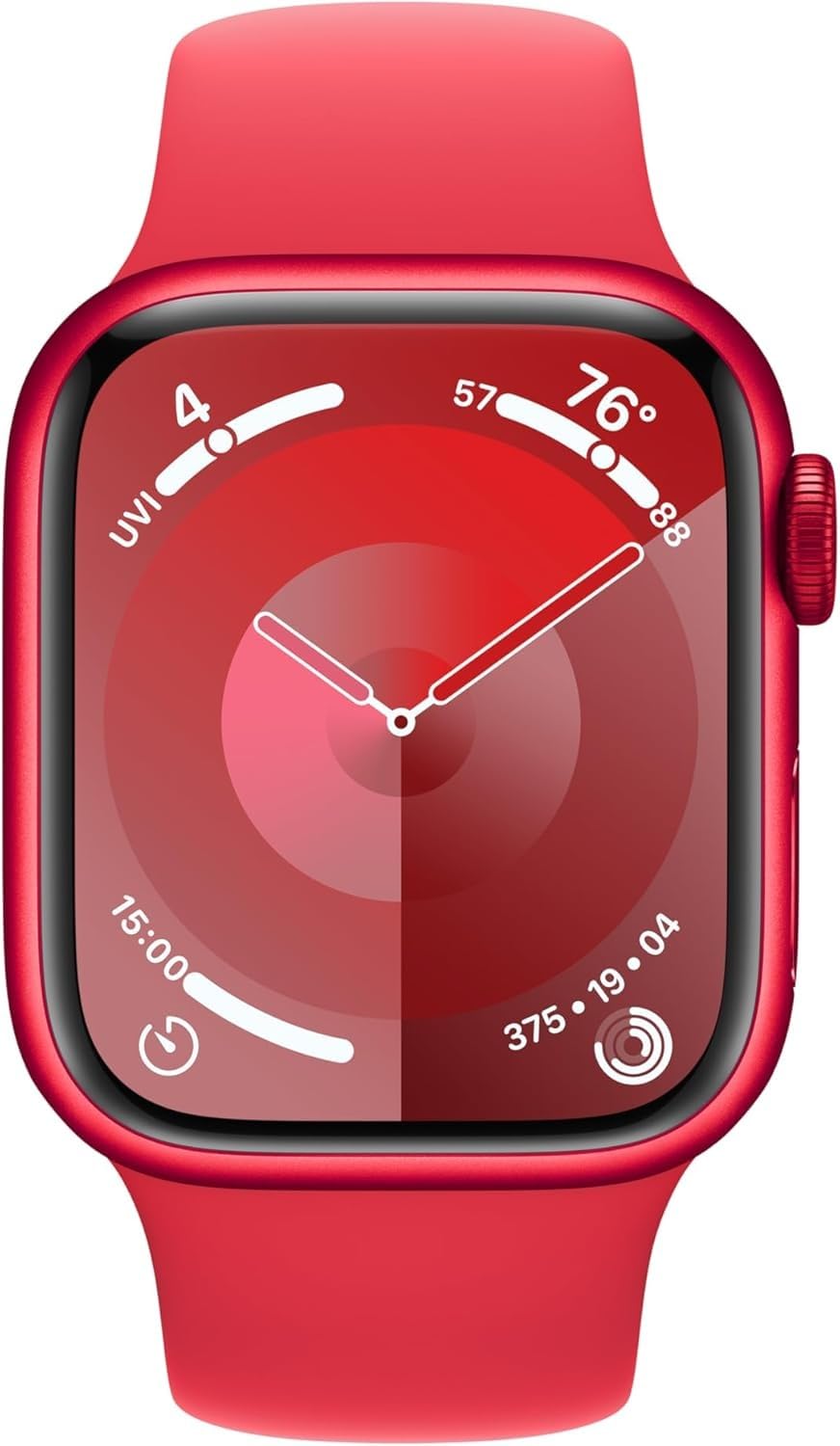 Apple Watch Series 9 [GPS, 45mm] - Starlight Aluminum Case with Starlight Sport Band, S/M (Renewed)