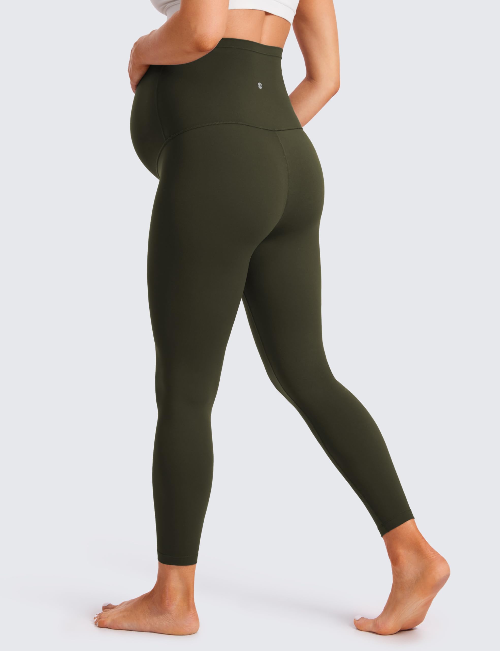 CRZ YOGA Maternity Leggings 25" | Butterluxe, Extremely Soft, Gentle Compression, Yoga, Super High Rise, U-shaped Belly, Pregnancy and Postpartum