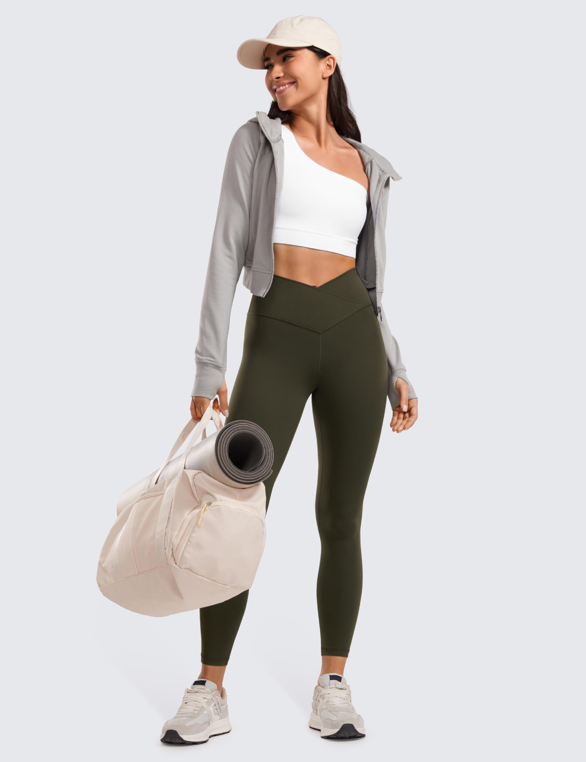 CRZ YOGA Crossover Waist Leggings 25"