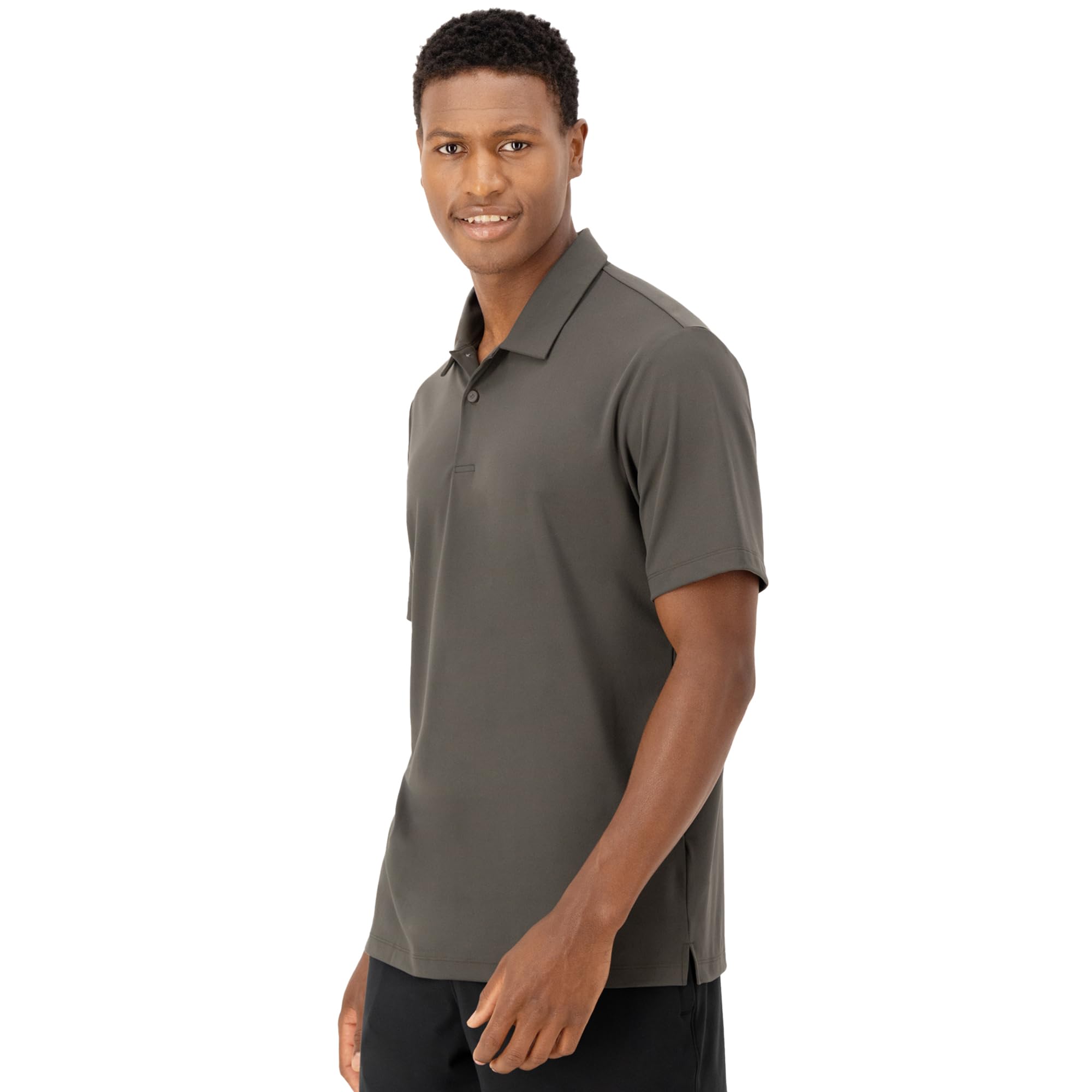 Hanes Men's Moves Performance Polo, Short Sleeve Polo Shirt for Men, Moisture-Wicking