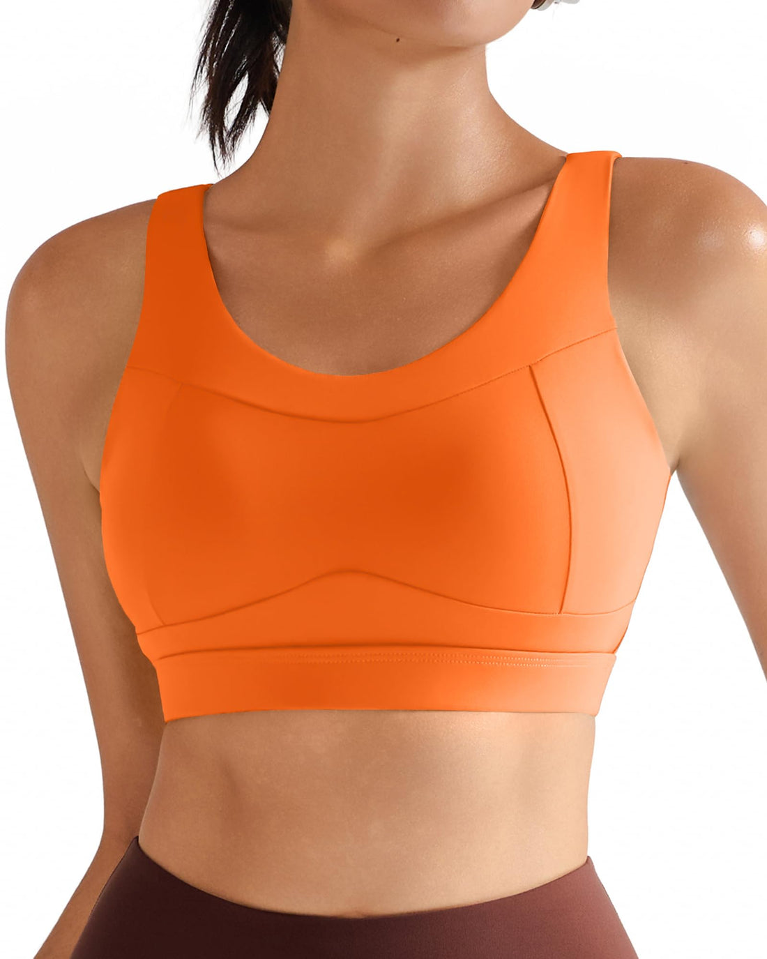 RUNNING GIRL High Impact Sports Bras for Women,Racerback Running Bra Workout Crop Tank Tops Longline Sports Bra Push up