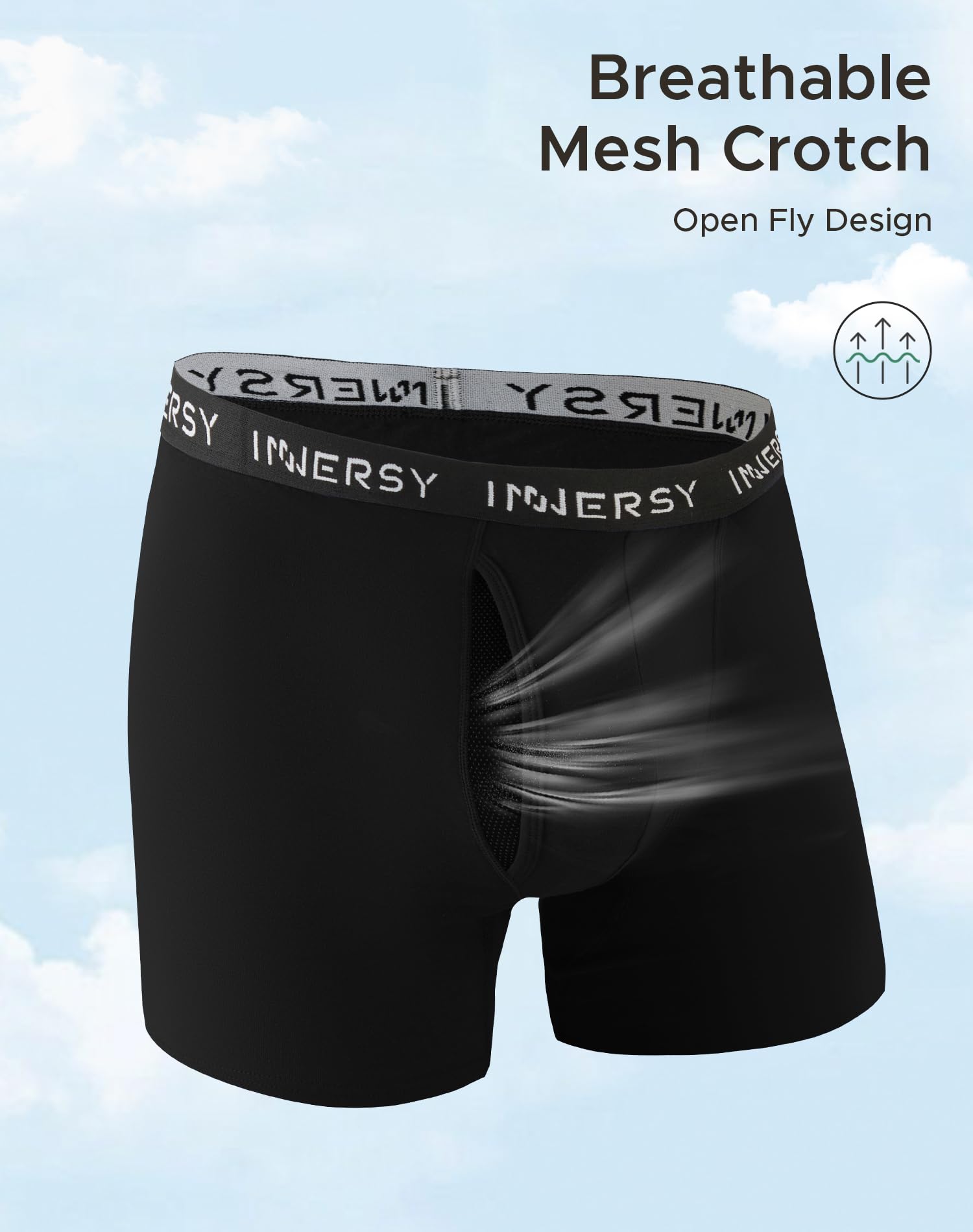 INNERSY Men's Big and Tall Boxer Briefs Cotton Moisture Wicking Underwear 4-Pack