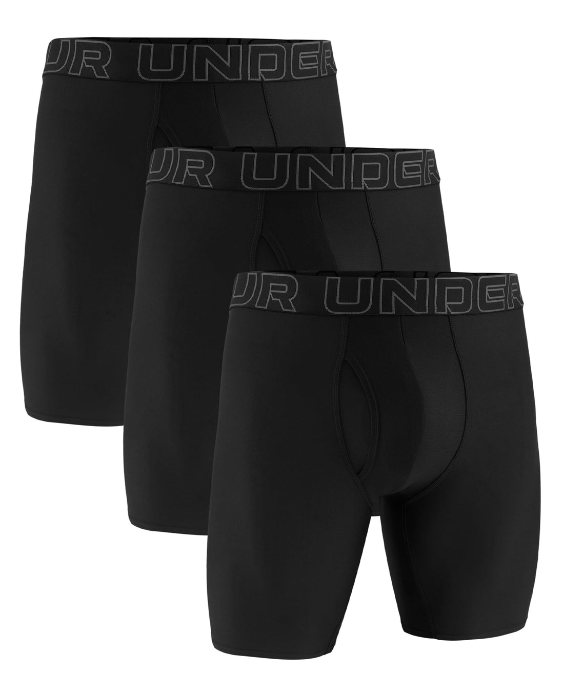 Under Armour Men's Performance Tech Long-Leg Boxerjock Brief Underwear, 9" Inseam, All-Day Comfort & Ultra-Soft, 3-Pack