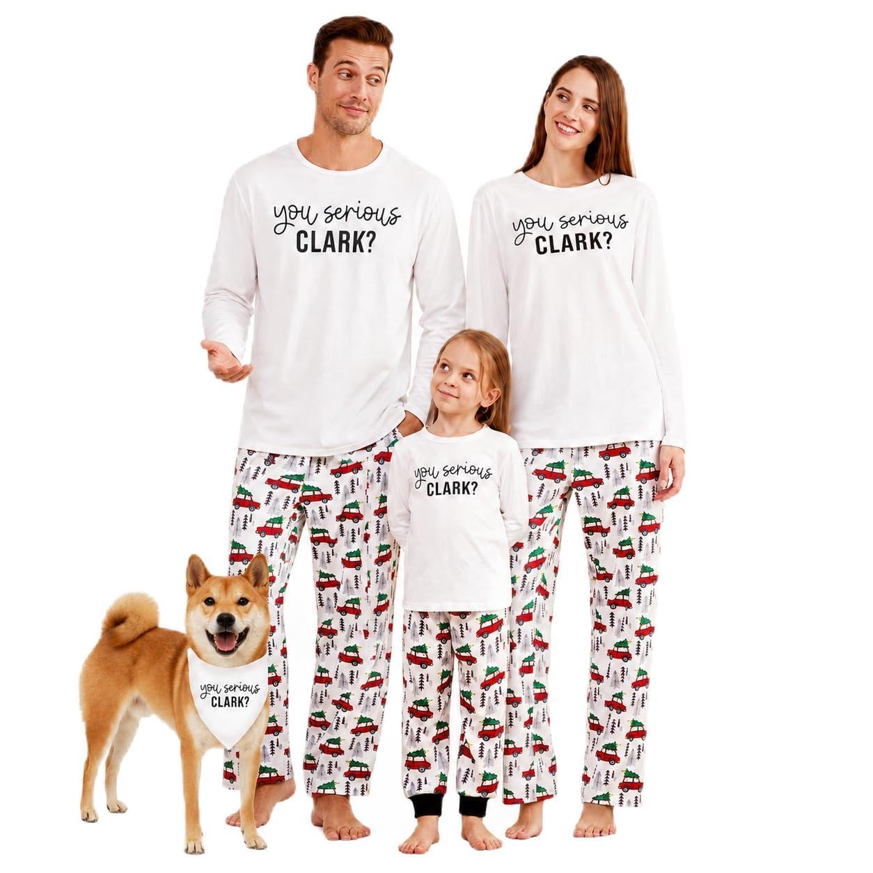 IFFEI Family Christmas Pajamas Matching Sets with Graphic Tops and Pockets