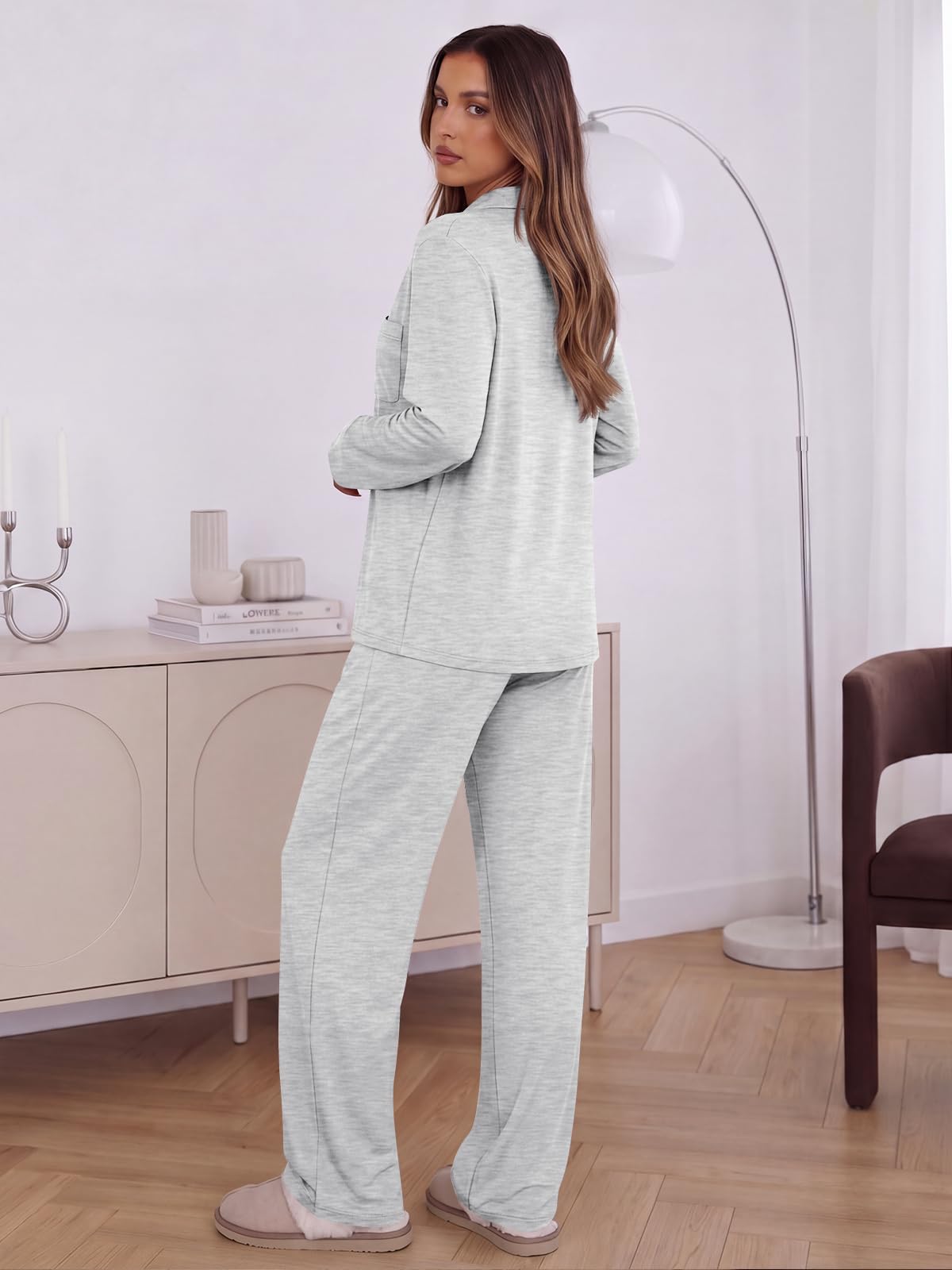 Trendy Queen Women Pajamas Set Sleepwear Fall 2 Piece Soft Lounge Pjs