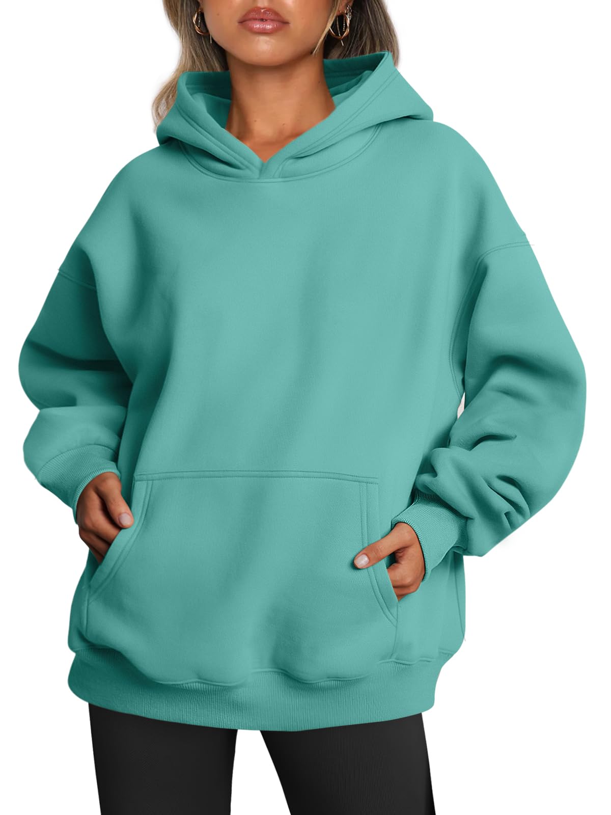Trendy Queen Women Oversized Hoodies Fall Outfits | Gentle Skin Feel, Aesthetic Drop Shoulder, Large Kangaroo Pocket, Seamless Daily Outfit Match