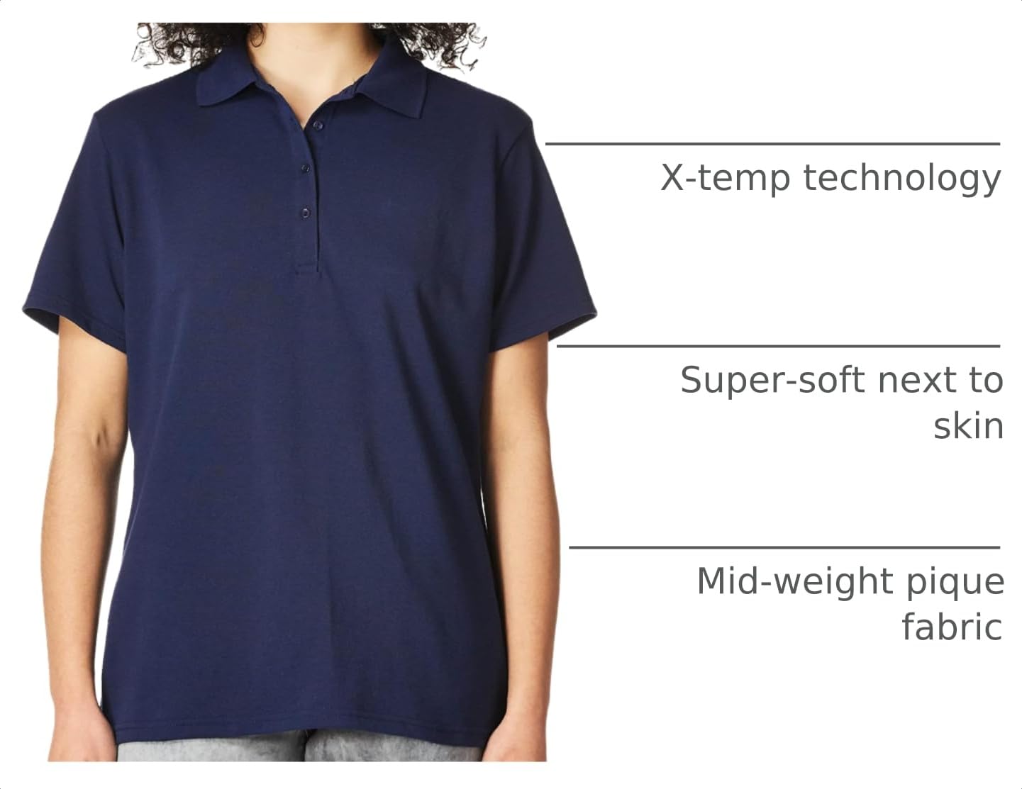 Hanes Women's X-Temp Polo with FreshIQ