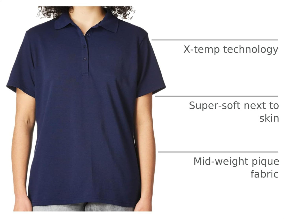 Hanes Women's X-Temp Polo with FreshIQ