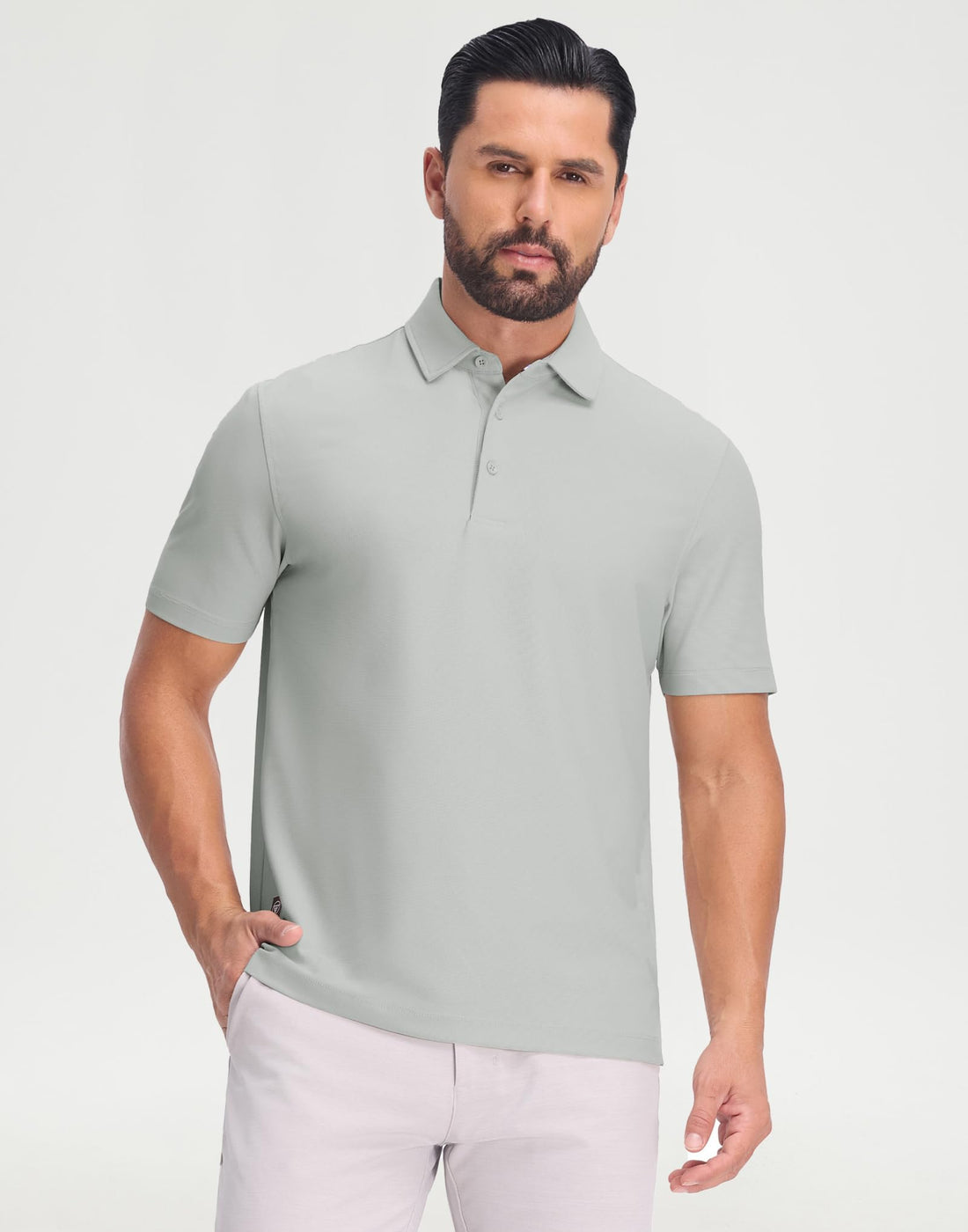M MAELREG Golf Shirts for Men Dry Fit Waffle Textured Collared Short Sleeve Moisture Wicking Casual Sports Mens Polo Shirts