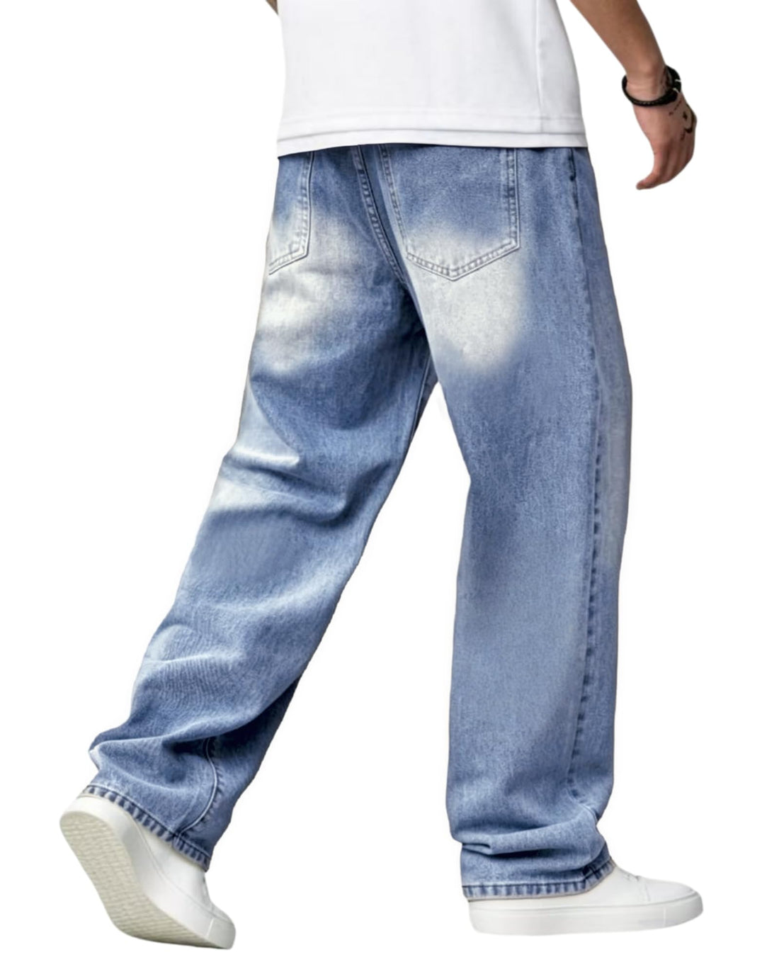 Baggy Jeans for Men Y2K Streetwear Vintage Wide Leg Loose Fit Denim Pants Hip Hop Skater Carpenter Jeans