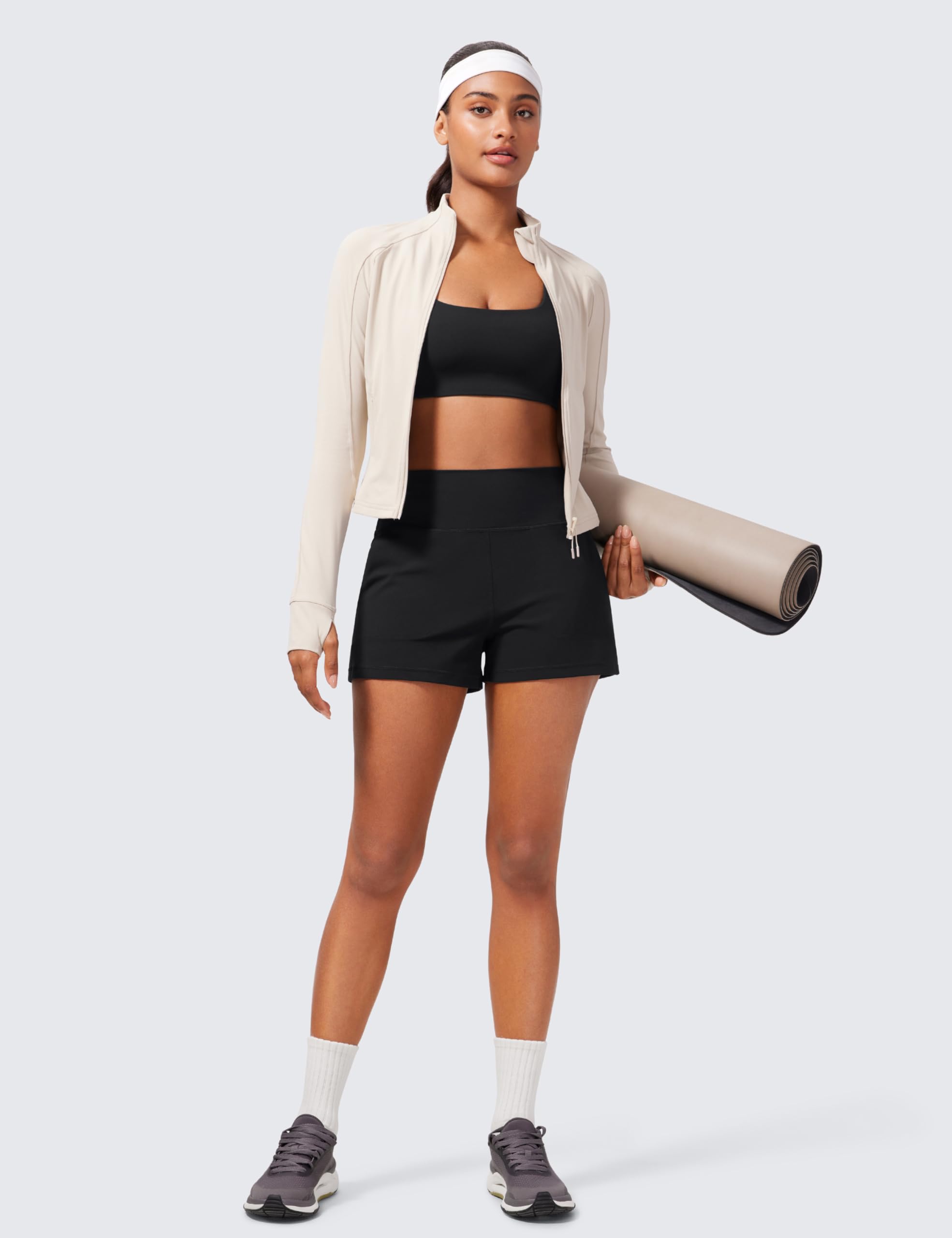 CRZ YOGA Butterlift Linerless Shorts 3" | High Waisted, Buttery Soft, Comfy, Yoga, Casual, Pockets, for Women