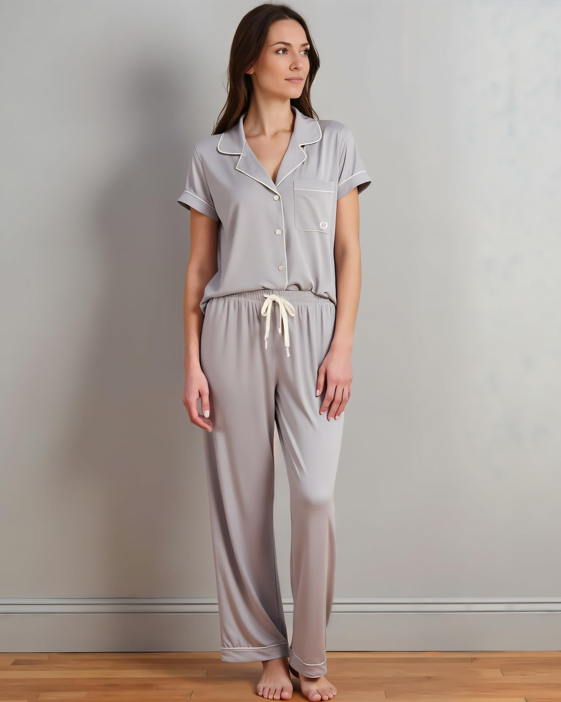 BORN Pajamas for Women Set Button Down