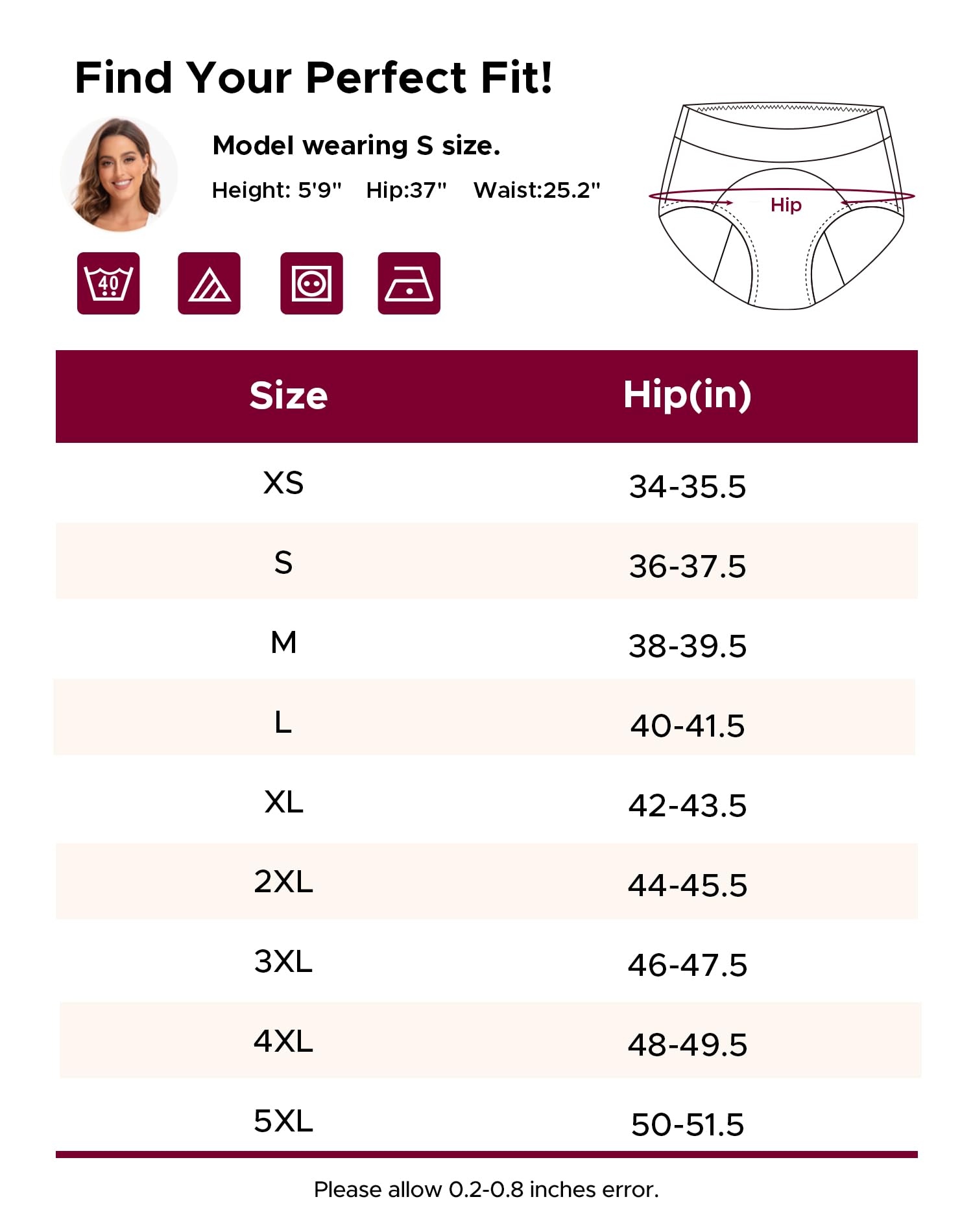 INNERSY Period Underwear for Women High Waisted Leak-Proof Postpartum Menstrual Panties 3-Pack