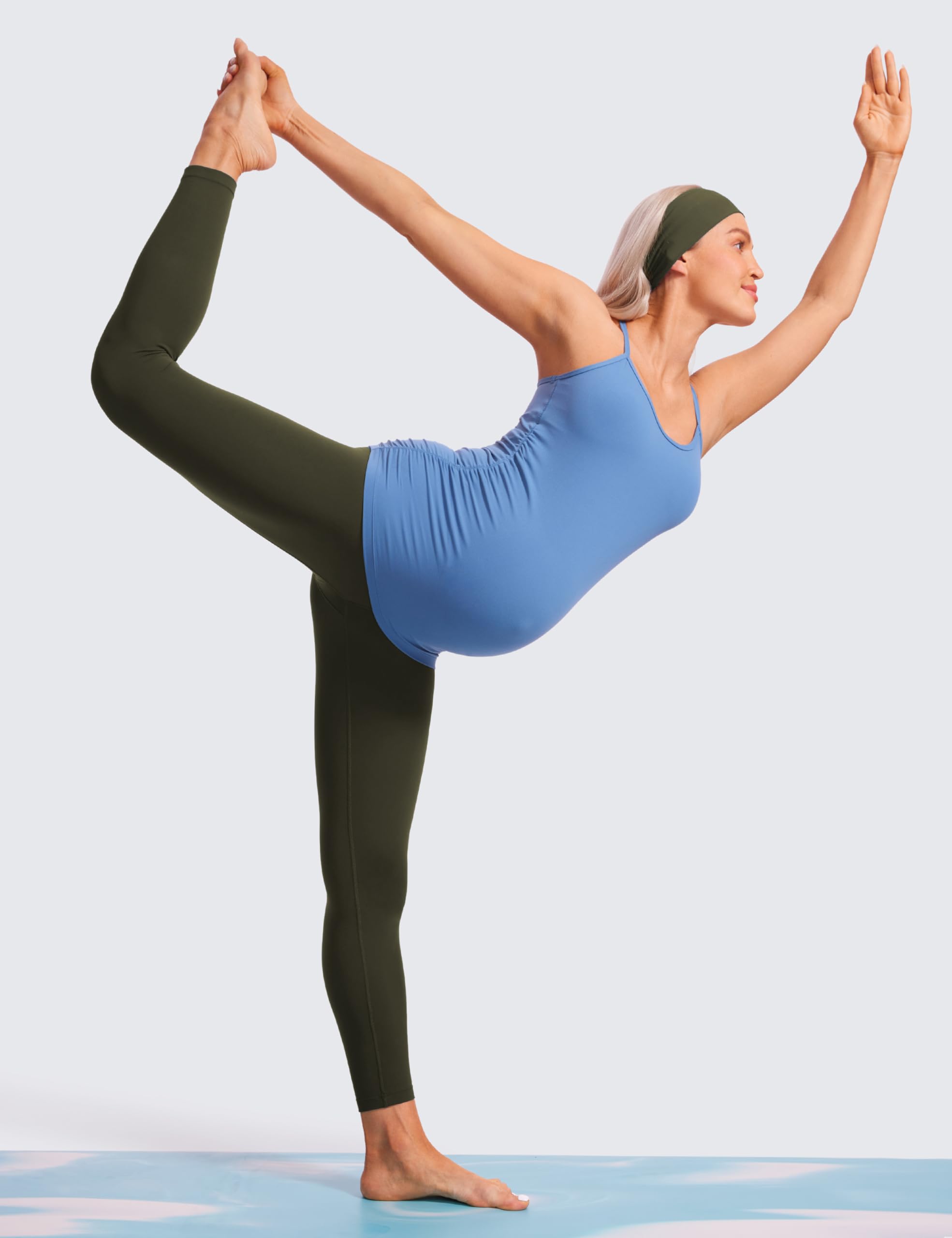 CRZ YOGA Maternity Leggings 25" | Butterluxe, Extremely Soft, Gentle Compression, Yoga, Super High Rise, U-shaped Belly, Pregnancy and Postpartum
