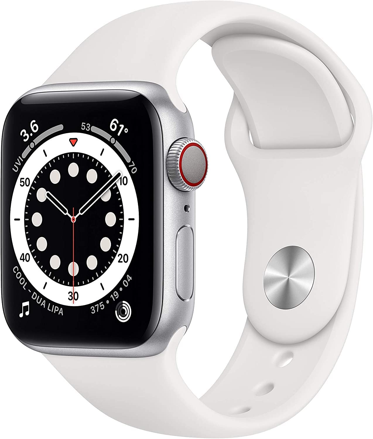 Apple Watch Series 6 (GPS + Cellular, 40mm) - Gold Aluminum Case with Pink Sand Sport Band (Renewed)