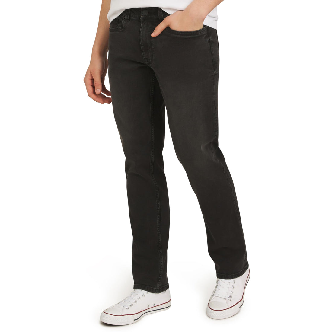 Quiksilver Men's 5 Pocket Straight Fit Stretch Waist Denim Jeans