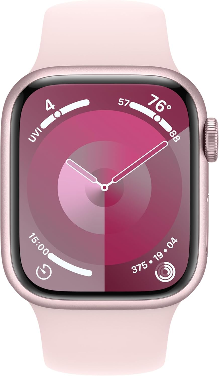 Apple Watch Series 9 [GPS 45mm] Midnight Aluminum Case with Midnight Sport Band M/L (Renewed)