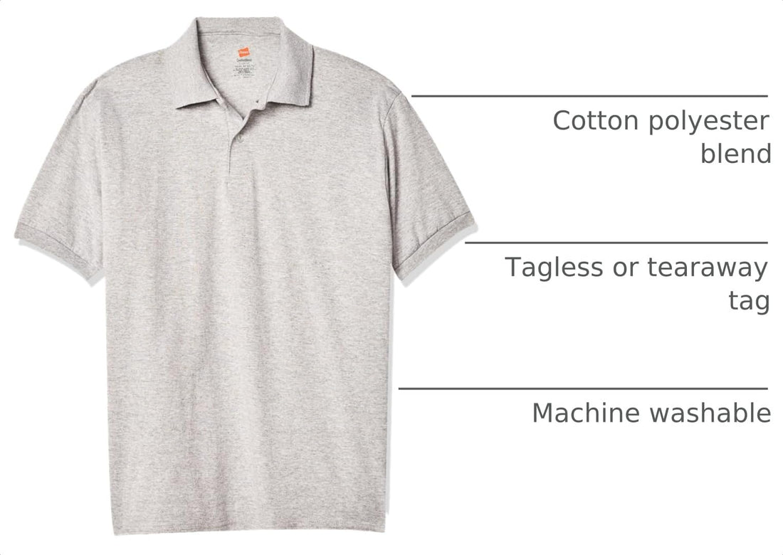 Hanes Boys' Short Sleeve Eco Smart Jersey Polo